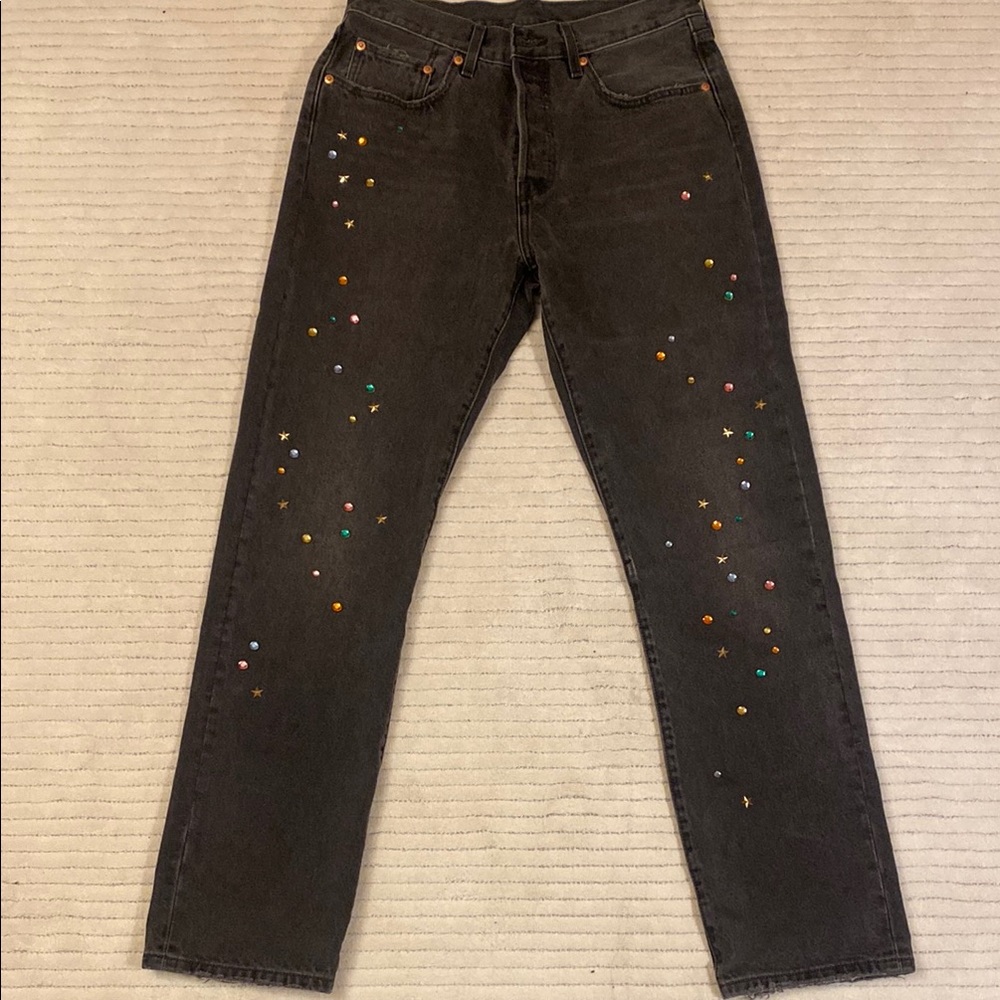 Embellished Black Jeans